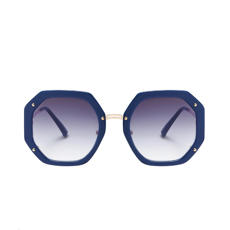 Women's Resin Frame Plastic Lens Luxury Retro Shades Sunglasses
