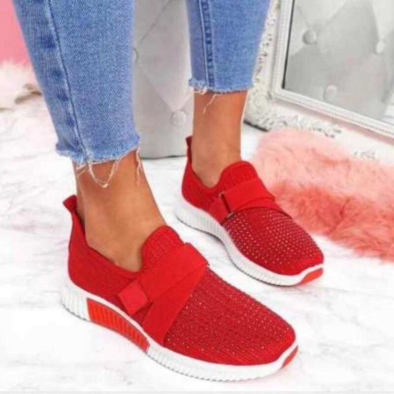 Women's Air Mesh Slip-On Closure Solid Pattern Casual Shoes