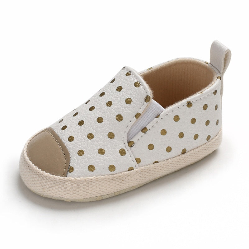 Baby's PU Leather Round Toe Slip-On Closure Soft Sole Shoes