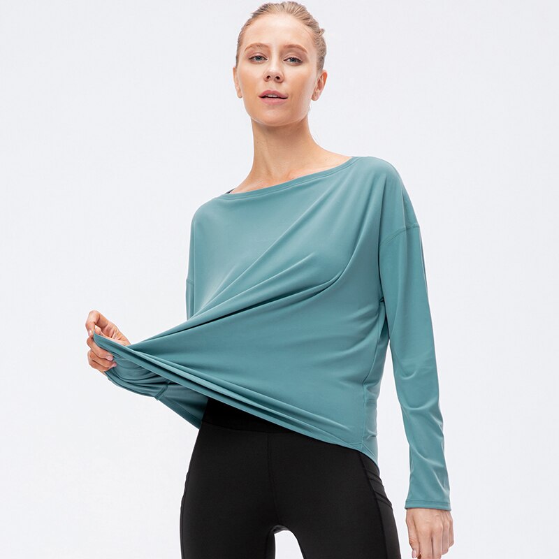 Women's Nylon Full Sleeve Quick-Dry Workout Gym Fitness Tops