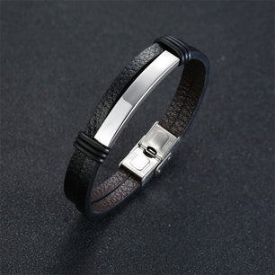 Men's Stainless Steel Link Chain Toggle-Clasps Round Bracelets