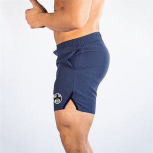 Men's Polyester Quick Dry Elastic Waist Fitness Workout Shorts