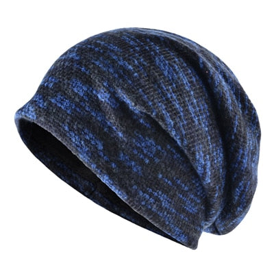 Men's Acrylic Skullies Beanies knitted Winter Wear Striped Cap