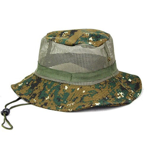 Men's Cotton Sun Protection Casual Wear Camouflage Floppy Hat