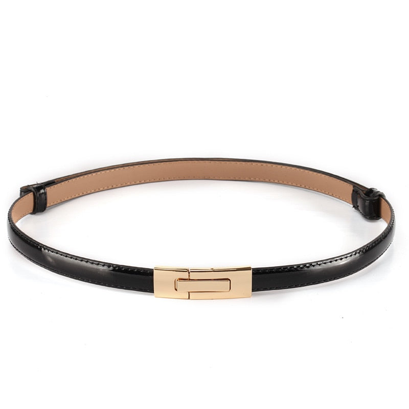 Women's PU Leather Buckle Closure Adjustable Waistband Belts