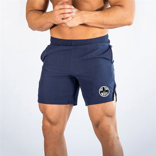 Men's Polyester Quick Dry Elastic Waist Fitness Workout Shorts