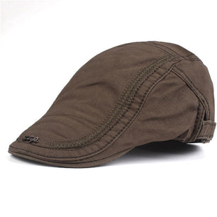 Men's Cotton Adjustable Strap Beret Visors Casual Wear Caps