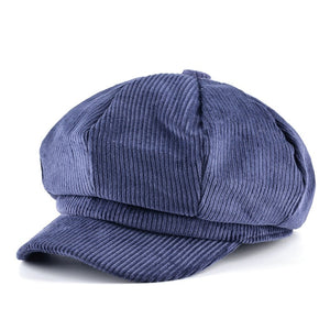 Men's Polyester Adjustable Strap Casual Wear Solid Octagonal Cap