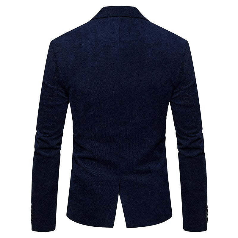 Men's Polyester Full Sleeve Single Button Closure Slim Fit Blazers