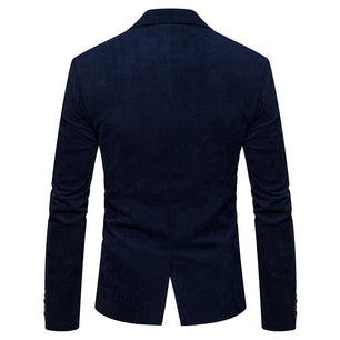 Men's Polyester Full Sleeve Single Button Closure Slim Blazers