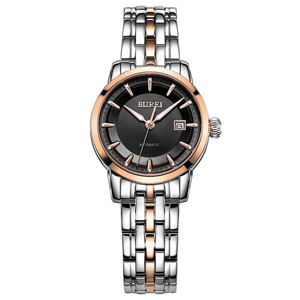 Women's Stainless Steel Automatic Folding Clasp Luxury Watch