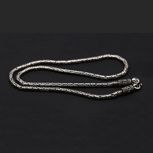 Men's 100% 925 Sterling Silver Geometric Pattern Elegant Necklace