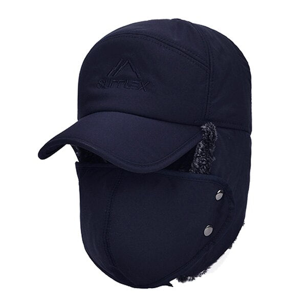 Men's Polyester Solid Pattern Casual Wear Trendy Bomber Hat