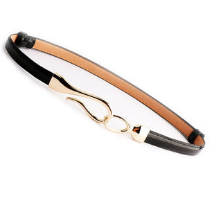 Women's PU Leather Adjustable Waistband Hasp Buckle Trendy Belt