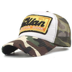 Men's Mesh Adjustable Printed Pattern Snapack Baseball Caps