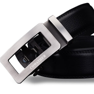 Men's Cowskin Automatic Metal Buckle Luxury Solid Strap Belt