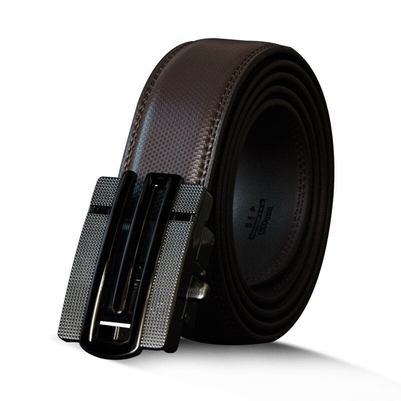 Men's Cowskin Genuine Leather Automatic Metal Buckle Strap Belts