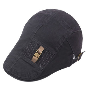 Men's Cotton Adjustable Winter Berets Peaked Casual Wear Caps