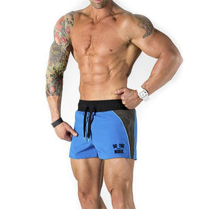 Men's Polyester Quick-Dry Printed Pattern Running Sport Shorts