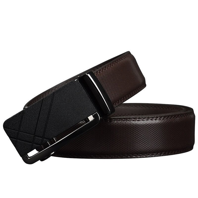 Men's Cowskin Genuine Leather Alloy Buckle Strap Luxury Belts