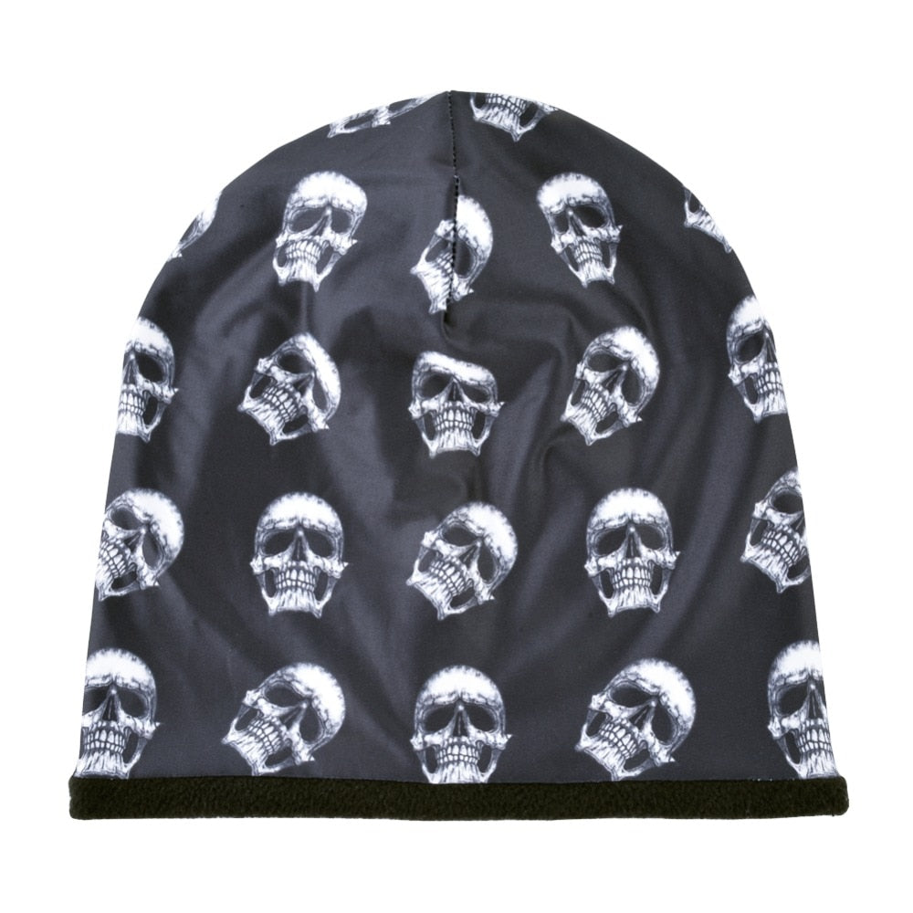 Men's Polyester Skullies Beanies Casual Printed Hip Hop Cap