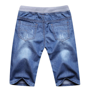 Kid's Boy Cotton Elastic Waist Closure Denim Casual Wear Shorts