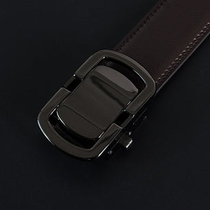 Men's Genuine Leather Automatic Metal Buckle Trendy Solid Belt