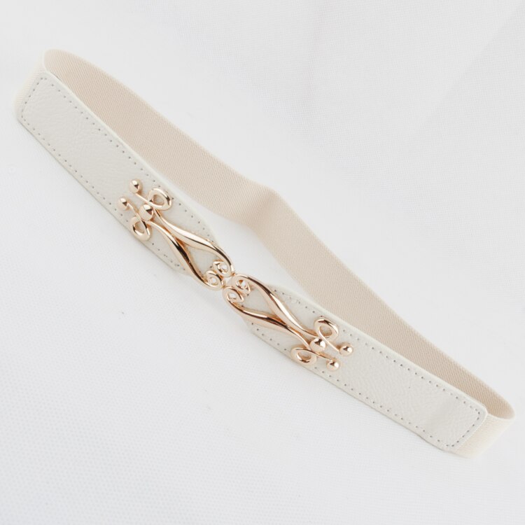 Women's PU Elastic Buckle Closure Luxury Waistband Strap Belts