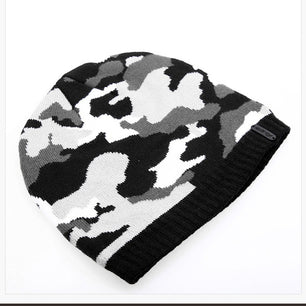 Men's Wool Adjustable Camouflage Pattern Beanies Skullies Caps