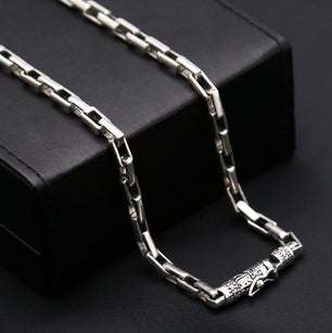 Men's 100% 925 Sterling Silver O-Chain Geometric Trendy Necklace