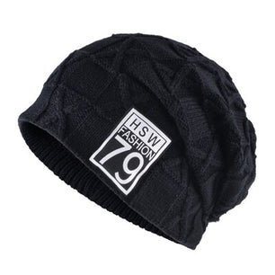 Men's Acrylic Knitted Solid Pattern Casual Skullies Winter Cap