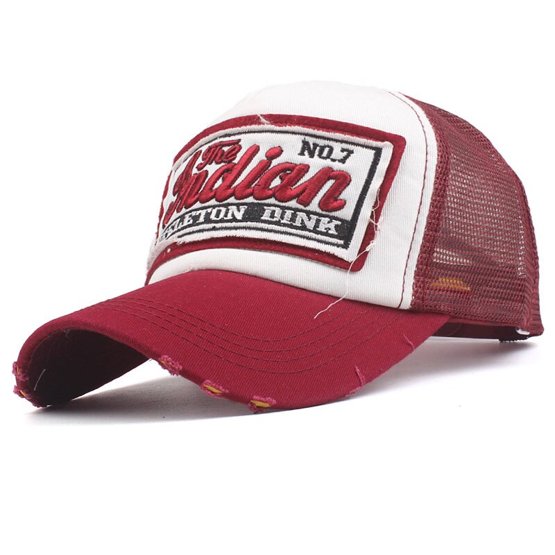 Men's Mesh Adjustable Printed Pattern Snapack Baseball Caps