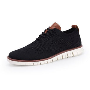 Men's Round Toe Mesh Breathable Lace-up Comfortable Casual Shoes