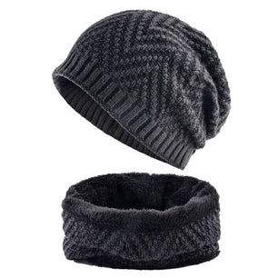 Men's Polyester Knitted Pattern Skullies Beanies Ski Warm Caps