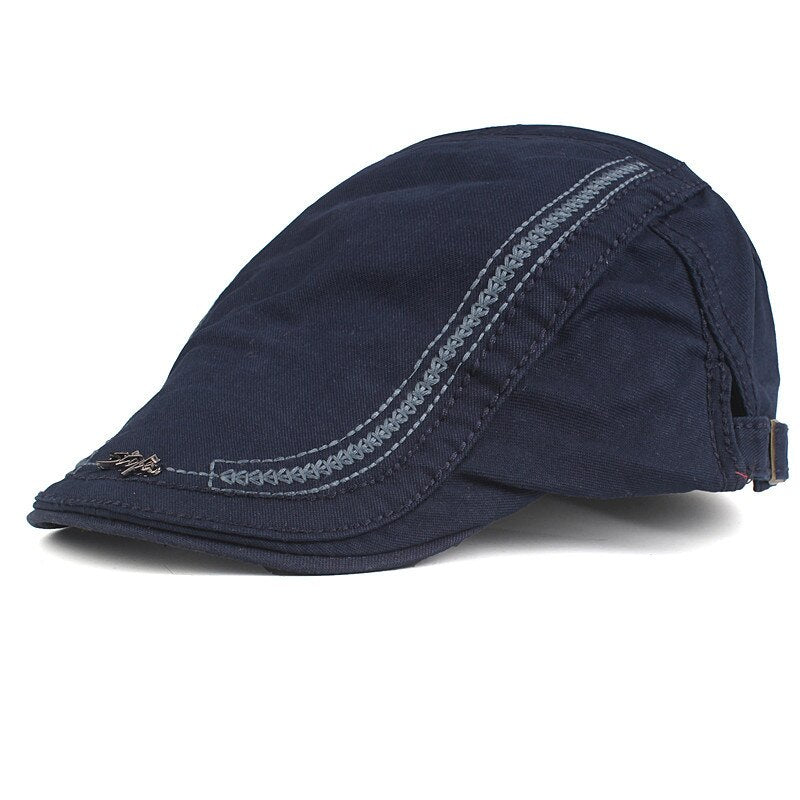 Men's Cotton Adjustable Strap Beret Visors Casual Wear Caps