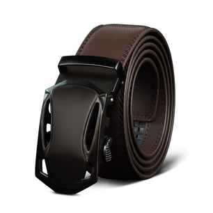 Men's Genuine Leather Automatic Metal Buckle Luxury Solid Belt