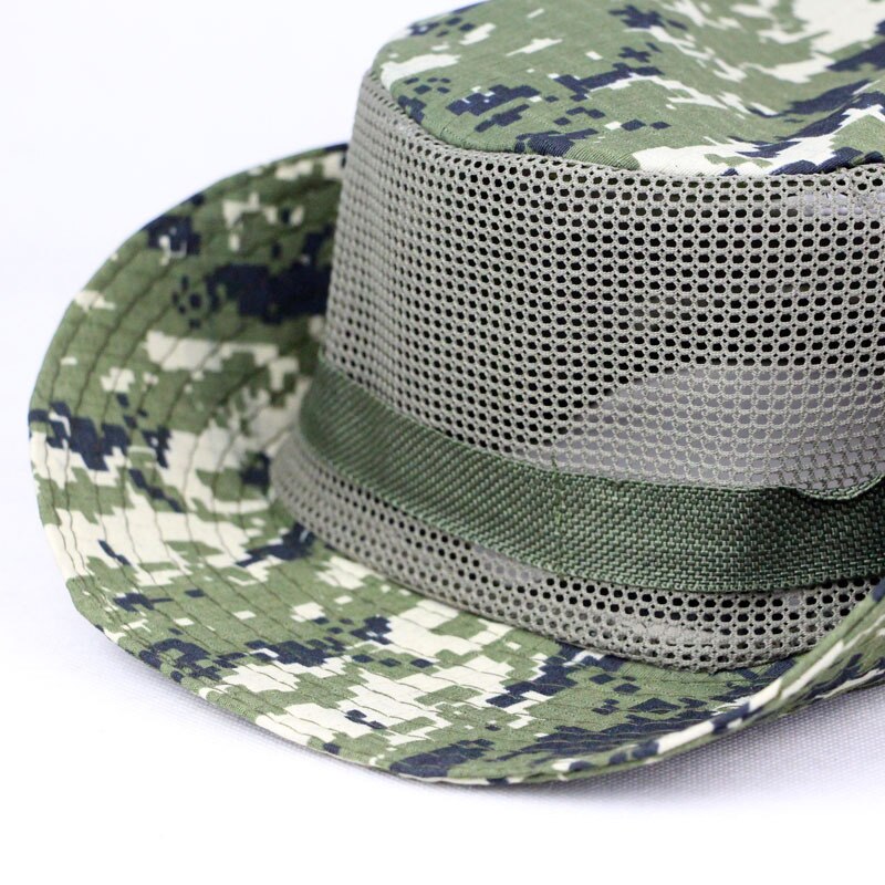 Men's Cotton Sun Protection Casual Wear Camouflage Floppy Hat