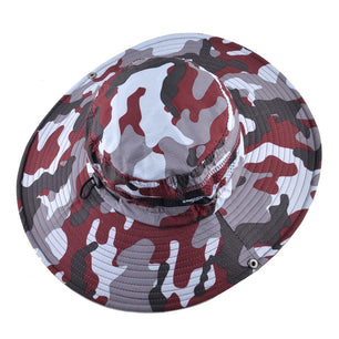 Women's Polyester Sun Protection Camouflage Anti-UV Bucket Hats