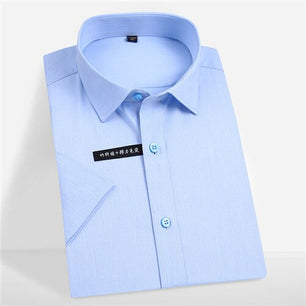 Men's Polyester Turndown Collar Single Breasted Formal Wear Shirt