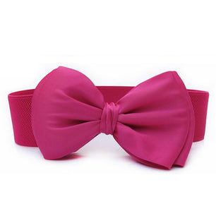 Women's Fabric Elastic Bowknot Pattern Wedding Elegant Belts