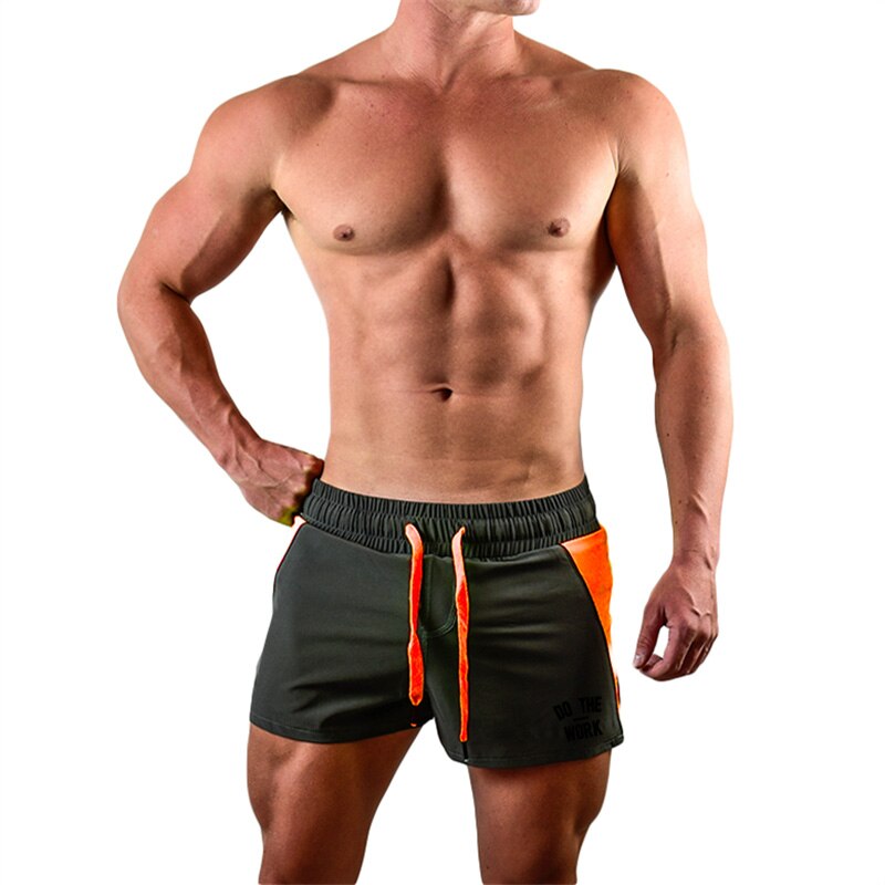 Men's Polyester Quick-Dry Printed Pattern Running Sport Shorts