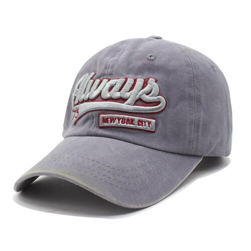 Men's Cotton Adjustable Strap Casual Wear Snapback Embroidery Cap