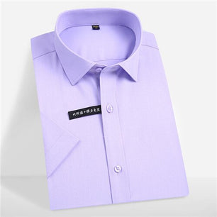 Men's Polyester Turndown Collar Single Breasted Formal Wear Shirt