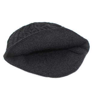 Men's Acrylic Knitted Striped Pattern Casual Skullies Winter Cap