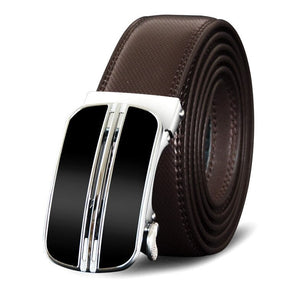 Men's Cowskin Genuine Leather Automatic Metal Buckle Strap Belts