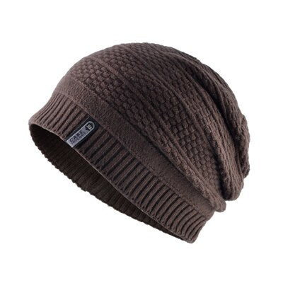 Men's Polyester Skullies Knitted Casual Hip Hop Striped Cap