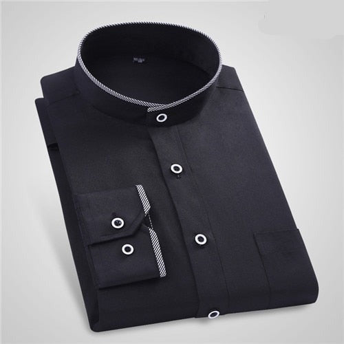 Men's Cotton Single Breasted Full Sleeves Wedding Slim Shirts