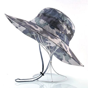 Women's Polyester Sun Protection Camouflage Anti-UV Bucket Hats