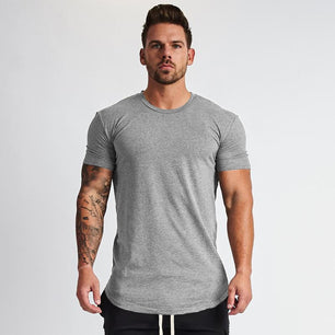 Men's O-Neck Short Sleeves Quick Dry Compression Gym Wear Shirt