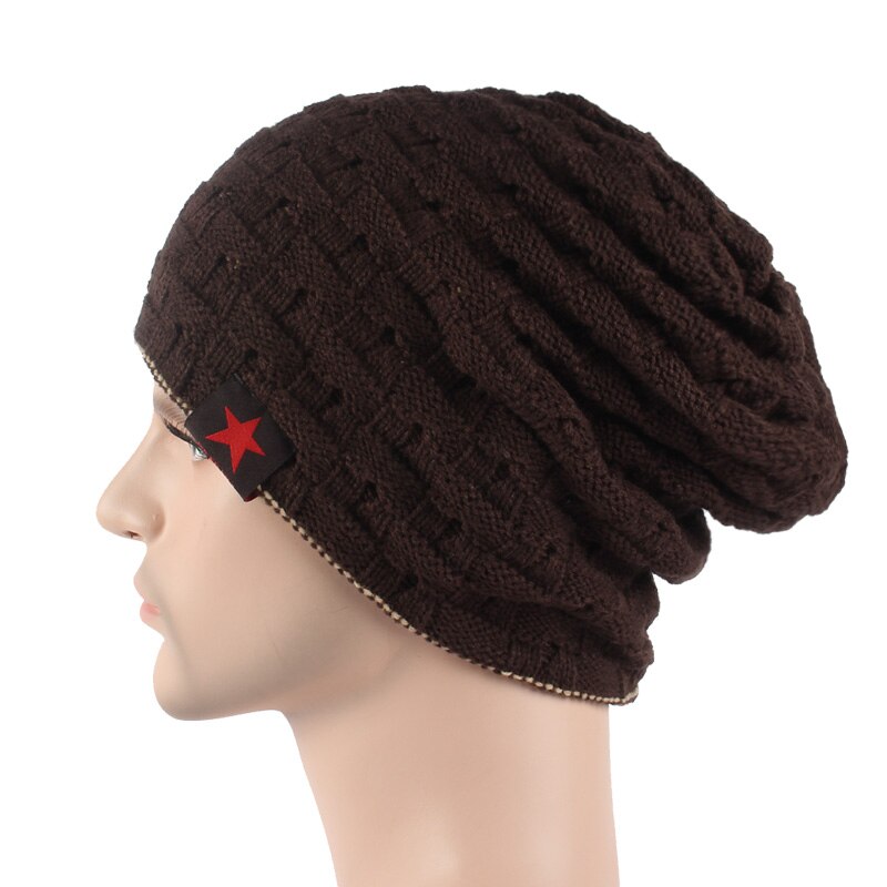 Men's Wool Knitted Solid Pattern Casual Skullies Winter Cap